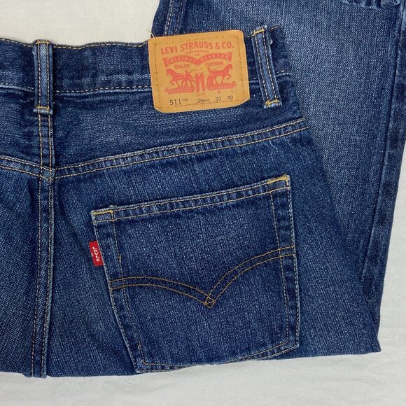 Levi's Mid Rise 511 Slim Fit Straight Denim Jeans 30" x 30" Faded Dark Wash - Picture 11 of 14
